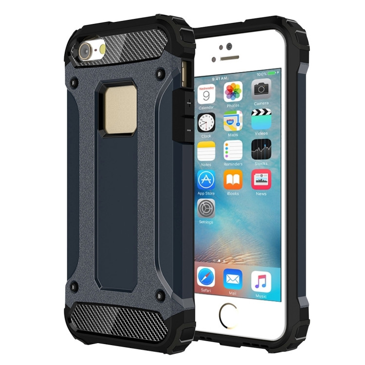 Противоударный чехол Tough Armor Ver.2 для iPhone SE/5S/5 с усиленной защитой (Navy blue)
