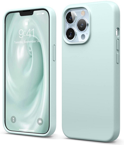 Чехол-накладка для iPhone 13 Pro Max Elago Soft silicone (Liquid) Mint (ES13SC67-MT)
