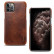 Кожаный чехол накладка для iPhone 12 Pro Max Denior genuine leather (Brown)