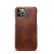 Кожаный чехол накладка для iPhone 12 Pro Max Denior genuine leather (Brown)