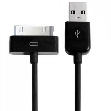 USB кабель slim для iPhone 2g/3g/3gs/4/4s, iPad 1/2/3, iPod Touch 1 метр (черный)