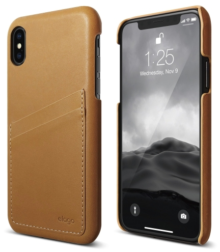 Кожаный чехол Elago для iPhone X Genuine leather, Hard Brown (ES8LE-BR)