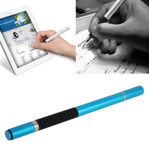 Стильный стилус с ручкой 2 в 1 для любых смартфонов и планшетов с емкостным дисплеем (Blue)