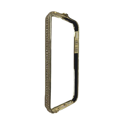 Золотой бампер со стразами для iPhone SE/5/5S Crown buckle Gold