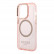 Чехол для iPhone 14 Pro Guess PC/TPU Metal outline Hard Translucent Pink/Gold (Magsafe) (GUHMP14LHTCMP)
