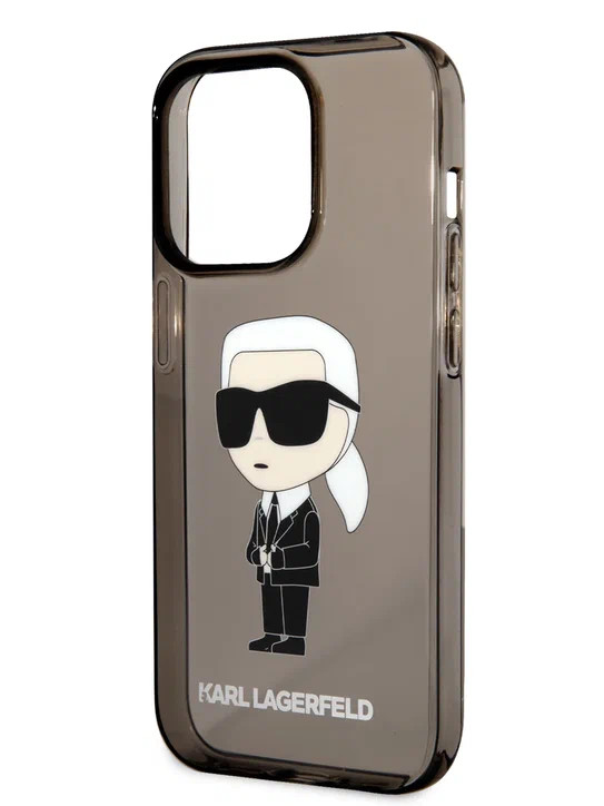 Чехол для iPhone 14 Pro Lagerfeld PC/TPU NFT Karl Ikonik Hard Translucent Black (KLHCP14LHNIKTCK)