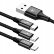 USB кабель 3 в 1 Baseus 8 Pin & Type C & Micro USB (1.2 метра, 2A)