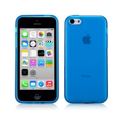 Чехол накладка Momax Clear Twist Case для iPhone 5C CCAPIP5CB (голубой)