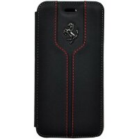 Кожаный чехол книжка для iPhone 6 / 6S Ferrari Montecarlo Booktype Black (FEMTFLBKP6BL)