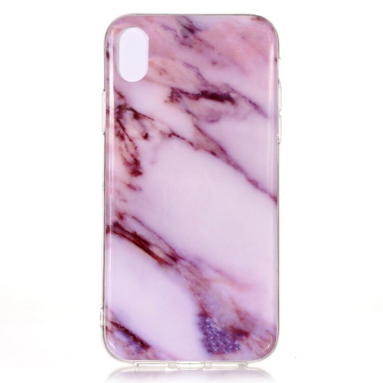 Гелевый чехол Marble для iPhone XS Max под мрамор (Purple)