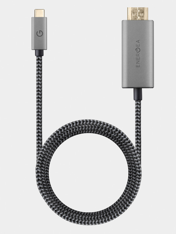 Кабель EnergEA FibraTough USB-C to HDMI 4K Black, 2 метра (CBL-FTC4HD-BLK200)