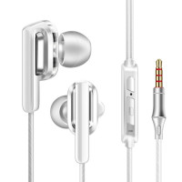 Четырехканальные наушники QKZ CK3 Hi-Fi гарнитура 3,5 мм (White)