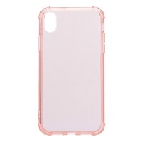Силиконовый прозрачный чехол для iPhone XS Max противоударный с усиленными гранями (Pink)