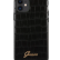 Чехол-накладка для iPhone 11 Guess Animal Croco with metal logo Hard PU, Black (GUHCN61PCUMLCRBK)