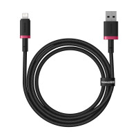 Кабель Baseus Dura USB-A - Lightning 2.4 А, 100 см, красно-чёрный