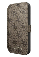 Чехол-книжка для iPhone 12 mini (5.4) Guess PU 4G collection Booktype, Brown/Black (GUFLBKSP12S4GB)
