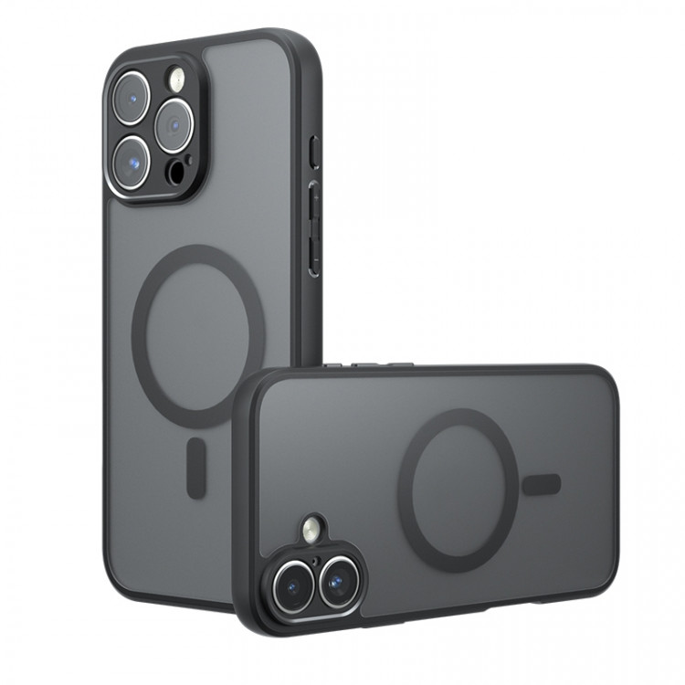 Противоударный чехол с Magsafe для Phone 16 Pro Max, PC Hybrid TPU (Frosted Black)