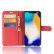 Кожаный чехол книжка для iPhone XS Max с разъемами для карточек (Red)
