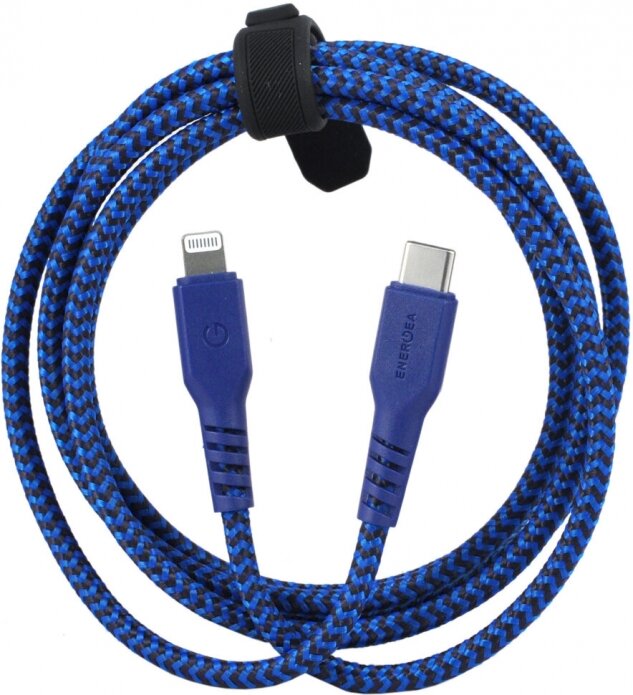 Кабель EnergEA FibraTough USB-C - Lightning MFI Blue, 1.5 метра (CBL-FTCL-BLU150)