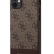 Чехол-накладка для iPhone 12 mini (5.4) Guess PU 4G Stripe Metal logo Hard, Brown (GUHCP12SG4GLBR)