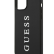 Чехол-накладка для iPhone 12 / 12 Pro (6.1) Guess Embossed white logo and strap Hard PU, Black (GUHCP12MPUSTCRBK)