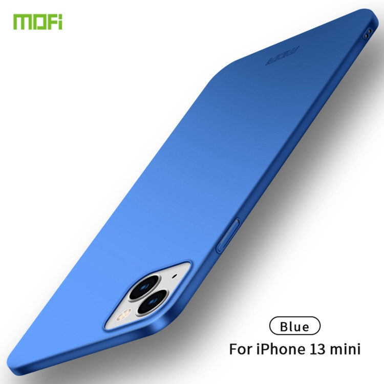 Тонкий матовый чехол для iPhone 13 mini MOFI Ultra-thin (Blue)