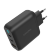Сетевое зарядное устройство EnergEA Ampcharge Gan65, 2 USB-C PD65W+18W +USB-A PPS/QC3.0 total 65W, Black (AC-GAN65EU-BLK)