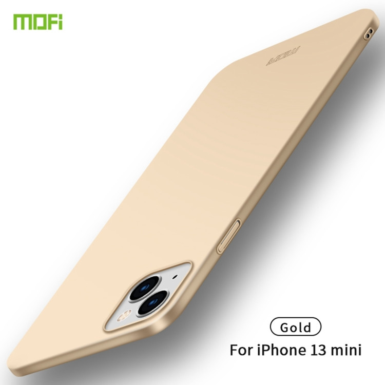 Тонкий матовый чехол для iPhone 13 mini MOFI Ultra-thin (Gold)