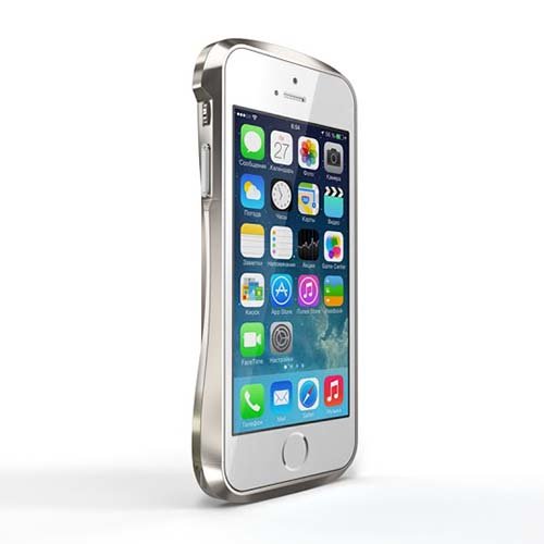 Алюминиевый бампер для iPhone 5/5S DRACO 5 Limited Luxury Silver (Серебристый глянцевый) DR51A2-SVP