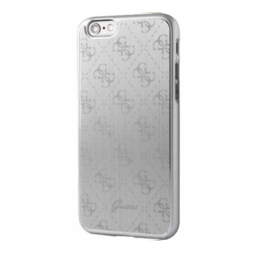 Металлический чехол накладка Guess для iPhone 7 / 8 4G Aluminium plate Hard Silver, GUHCP7MESI