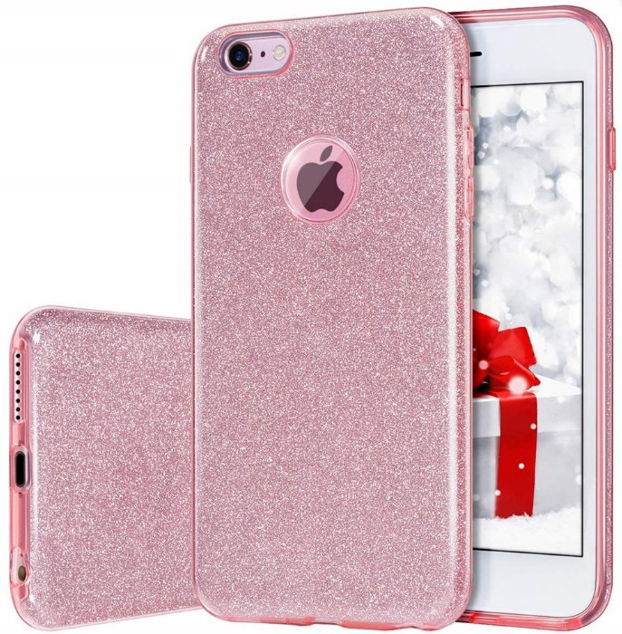 Блестящий чехол для iPhone 8 Plus / 7 Plus Glitter Powder (Rose Gold)