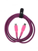 Кабель EnergEA FibraTough USB-C - Lightning MFI Pink, 1.5 метра (CBL-FTCL-PNK150)