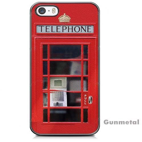 Чехол накладка для iPhone 5 / 5S с авторским дизайном MOSNOVO London Telephone Box (с пленкой в комплекте)