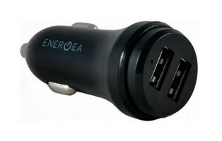 Автозарядка EnergEA АЗУ Compact drive, 2 USB Black 3.4A (CAR-CD34-BLK)