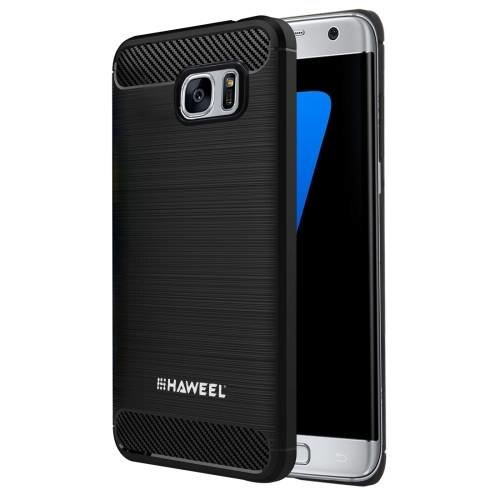 Гелевый чехол HAWEEL для Samsung Galaxy S7 / G930 с карбоновыми вставками и усиленным корпусом (Black)