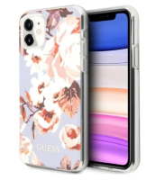Чехол-накладка для iPhone 11 Guess Flower TPU/PC Hard Shiny N.2, Lilac (GUHCN61IMLFL02)