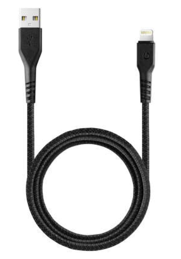 Кабель EnergEA FibraTough Anti-microbial USB-A to Lightning MFI 1.5m, Black (CBL-FABAL-BLK150)