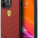 Кожаный чехол Ferrari для iPhone 13 Pro Max Genuine leather Quilted with metal logo Hard Red (FEHCP13XRQUR)