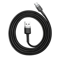 Кабель Baseus USB - Type C, 3A, 1 метр Cafule Series (Black-Grey)
