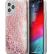 Чехол-накладка для iPhone 12 / 12 Pro (6.1) Guess Liquid Glitter 4G Hard,  Pink gold (GUHCP12MLG4GSPG)