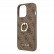 Чехол для iPhone 14 Pro Guess PU 4G + Ring Hard Brown (GUHCP14L4GMRBR)