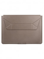 Кожаный чехол-трансформер для ноутбуков 14" Uniq Oslo Laptop Stone Grey (OSLO(14)-GREY)