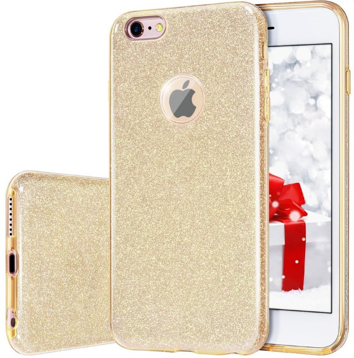 Блестящий чехол для iPhone 8 Plus / 7 Plus Glitter Powder (Gold)