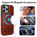 Кожаный чехол для iPhone 15 Pro с MagSafe и подставкой (Brown)