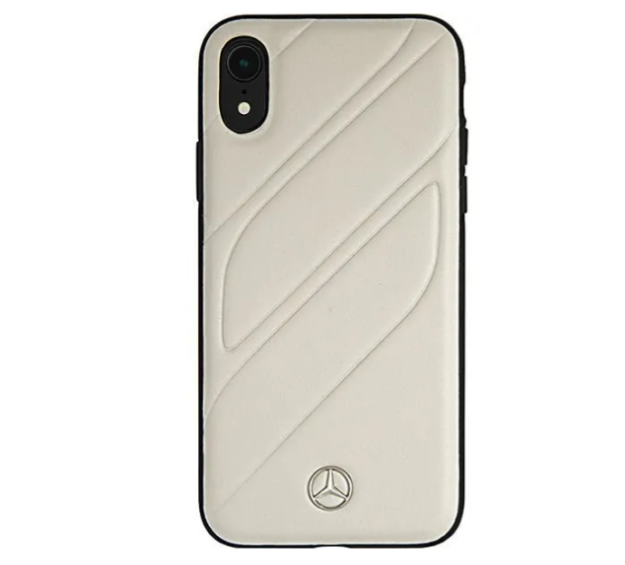 Кожаный чехол-накладка для iPhone XR Mercedes New Organic I Hard Leather, Grey (MEHCI61THLGR)