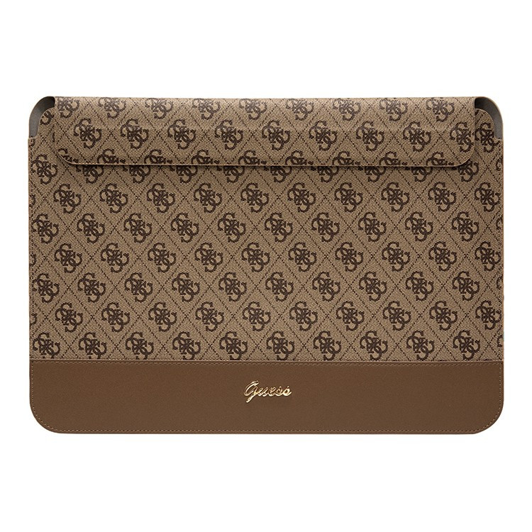 Чехол для ноутбуков 13"/14" Guess Sleeve 4G Bottom stripe Metal logo Brown (GUCS14PS4SGW)