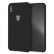 Силиконовый чехол-накладка для iPhone XS Max Ferrari Silicone Rubber Silver Logo Hard Black (FEOSIHCI65BK)
