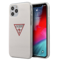 Чехол-накладка для iPhone 12 Pro Max (6.7) Guess Shiny Triangle logo Hard PC/TPU, White (GUHCP12LPCUCTLWH)