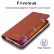 Кожаный чехол-книжка для iPhone 12 mini LC.IMEEKE LC-002 с подставкой и отделениями под карточки (Brown)