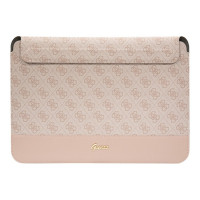 Чехол для ноутбуков 13"/14" Guess Sleeve 4G Bottom stripe Metal logo Pink (GUCS14PS4SGP)